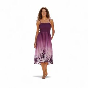 DNLA Sport Dress purple tie-dye adjustable straps